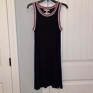 black midi dress